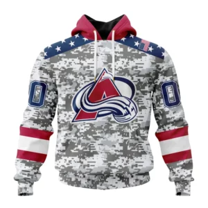 Hoodie NHL Colorado Avalanche Special Camo Design For Veterans Day St2301 QTNHL080524A1812HD