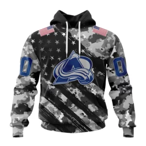 Hoodie NHL Colorado Avalanche Special Camo Military Design St2301 QTNHL080524A2186HD