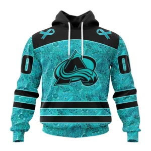 Hoodie NHL Colorado Avalanche Special Design Fight Ovarian Cancer St2201 QTNHL080524A2430HD
