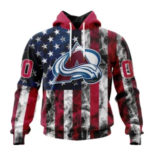 Hoodie NHL Colorado Avalanche Special Design For Independence Day The Fourth Of July St2401 QTNHL080524A500HD