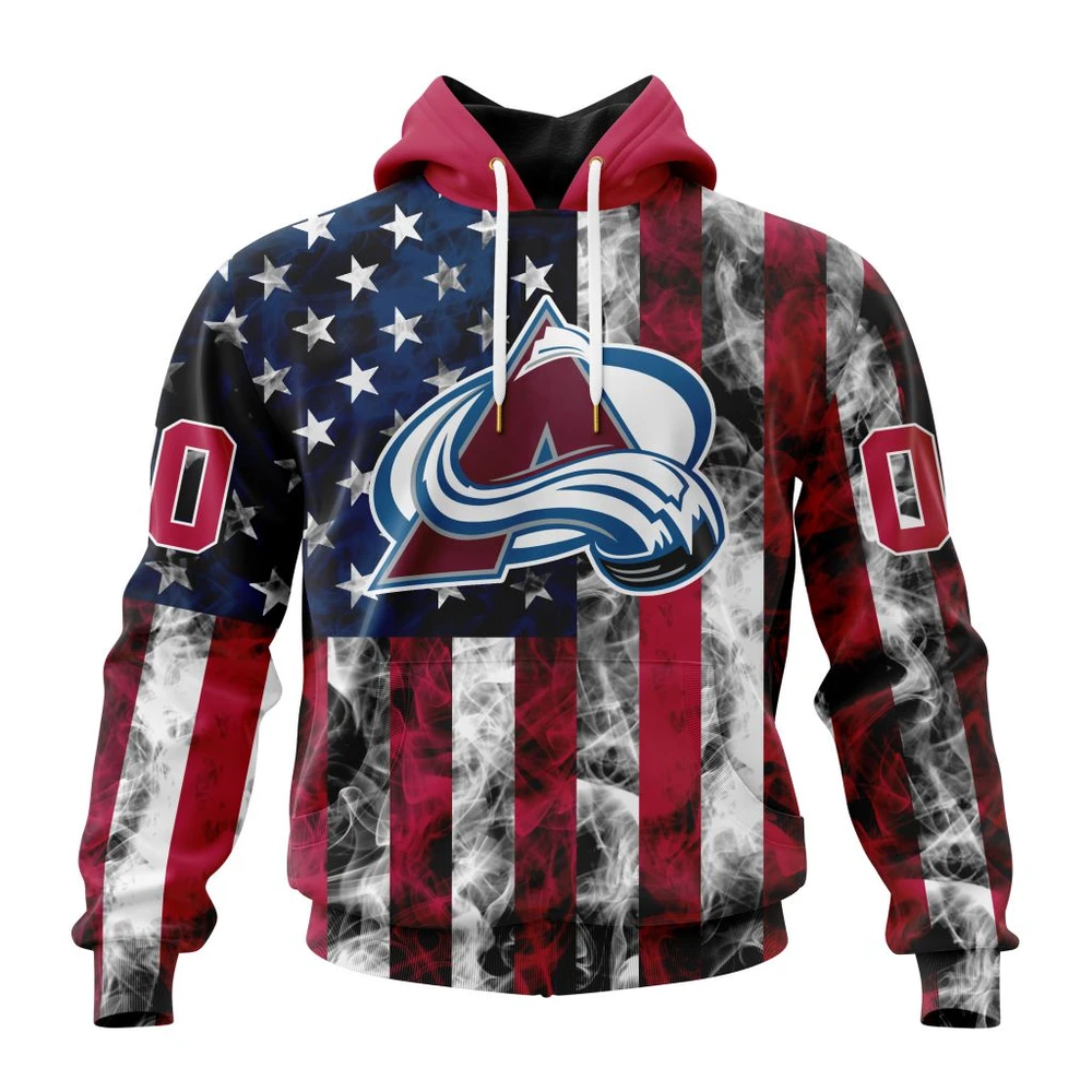 Hoodie NHL Colorado Avalanche Special Design For Independence Day The Fourth Of July St2401 QTNHL080524A500HD