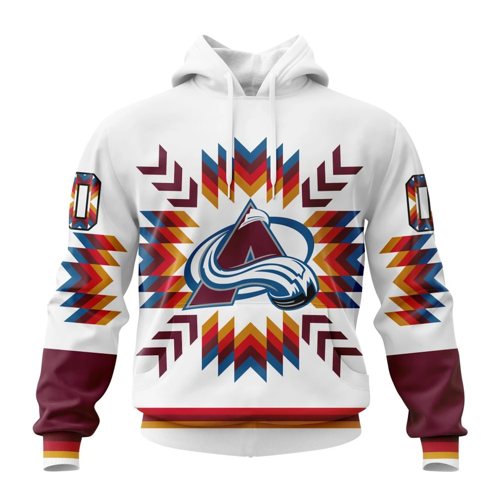 Hoodie NHL Colorado Avalanche Special Design With Native Pattern St2302 QTNHL080524A1591HD