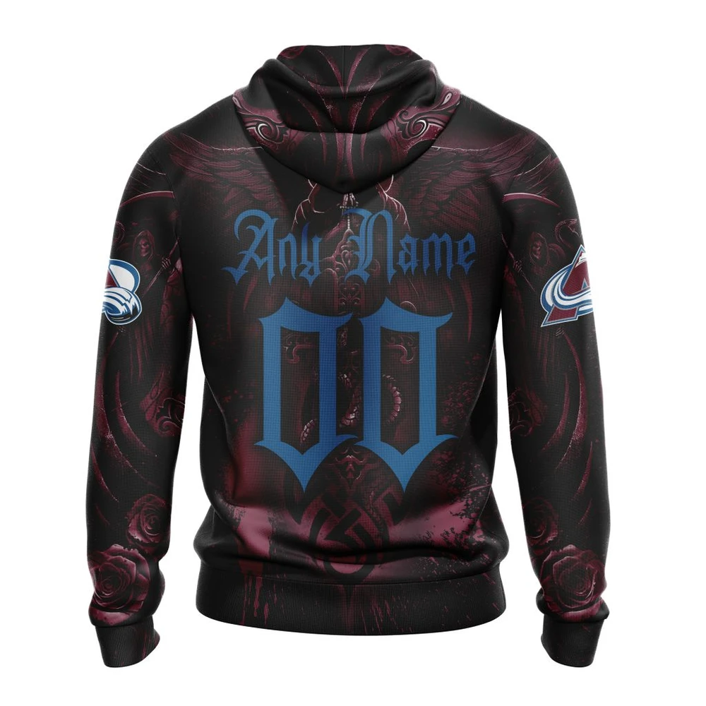 Hoodie NHL Colorado Avalanche Special Design With Skull Art St2203 QTNHL080524A3133HD - Image 2