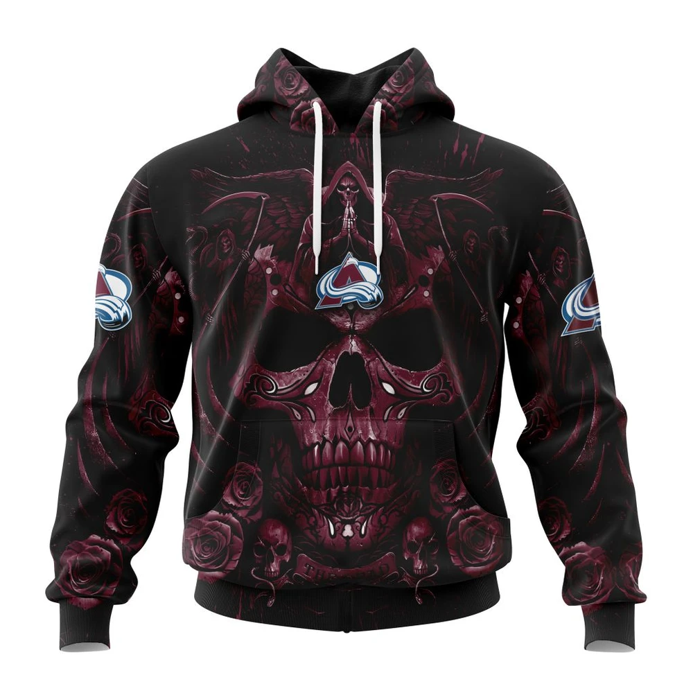 Hoodie NHL Colorado Avalanche Special Design With Skull Art St2203 QTNHL080524A3133HD