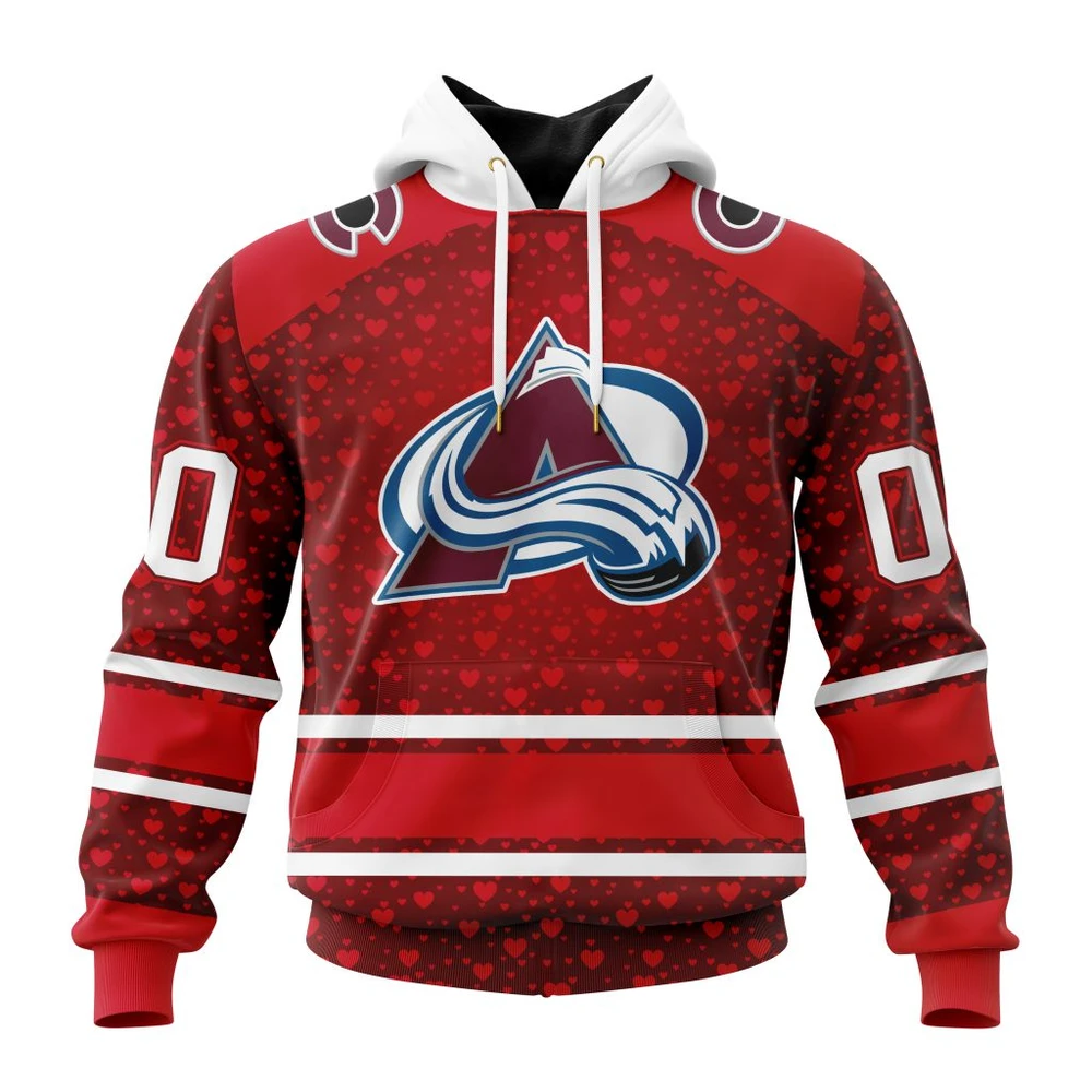 Hoodie NHL Colorado Avalanche Special Gift For Valentines Day St2401 QTNHL080524A1006HD
