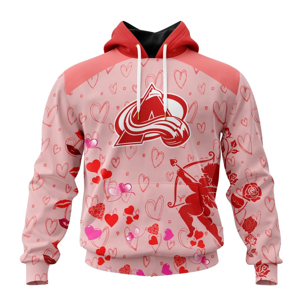 Hoodie NHL Colorado Avalanche Special Gift For Valentines Day St2402 QTNHL080524A975HD