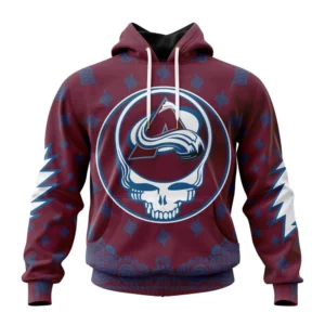 Hoodie NHL Colorado Avalanche Special Grateful Dead Design St2303 QTNHL080524A1919HD