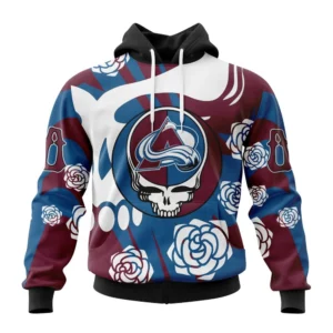 Hoodie NHL Colorado Avalanche Special Grateful Dead Design St2305 QTNHL080524A1288HD
