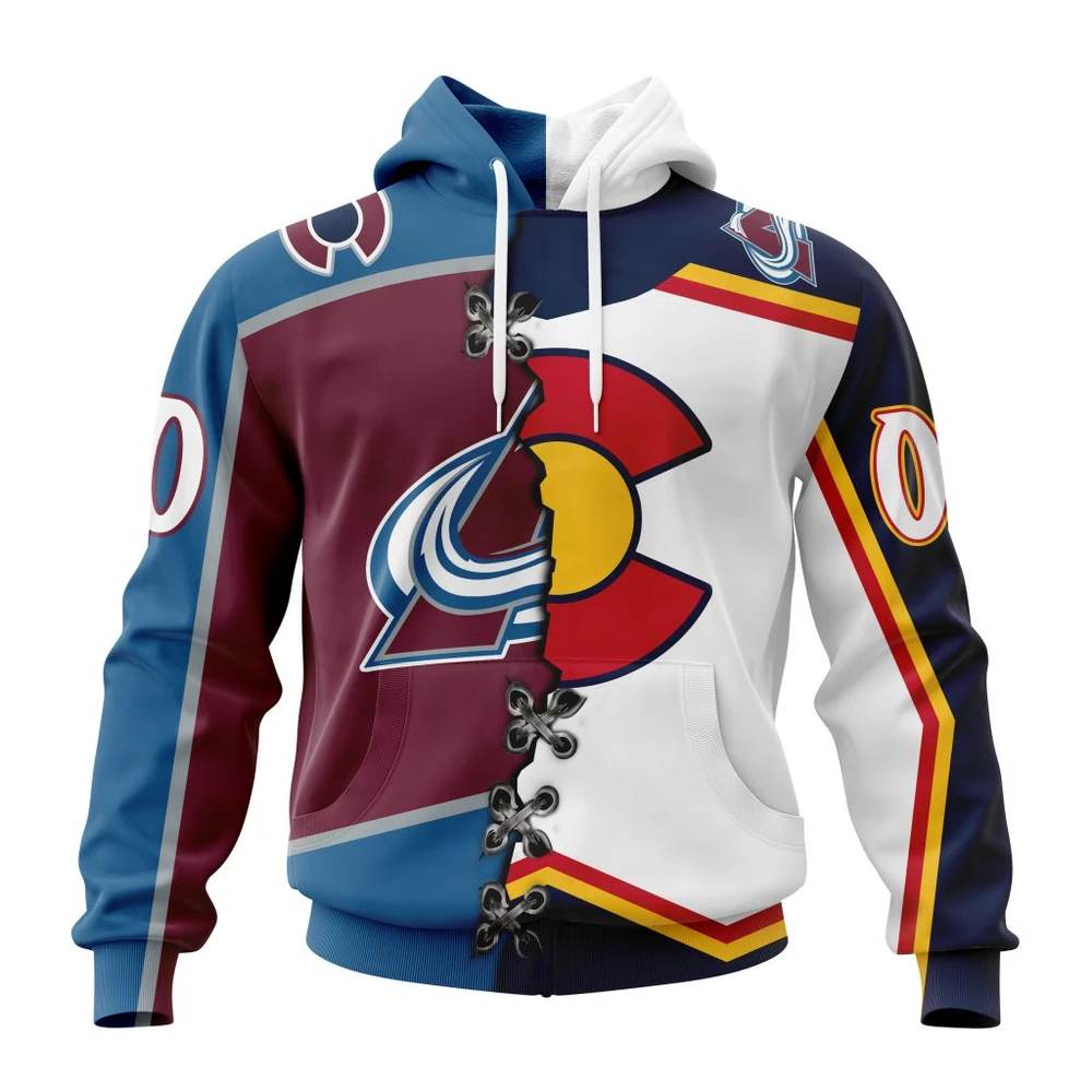 Hoodie NHL Colorado Avalanche Special Home Mix Reverse Retro Personalized Kits QTNHL080524A942HD