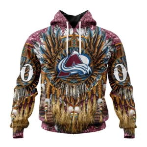 Hoodie NHL Colorado Avalanche Special Native Costume Design St2201 QTNHL080524A2749HD