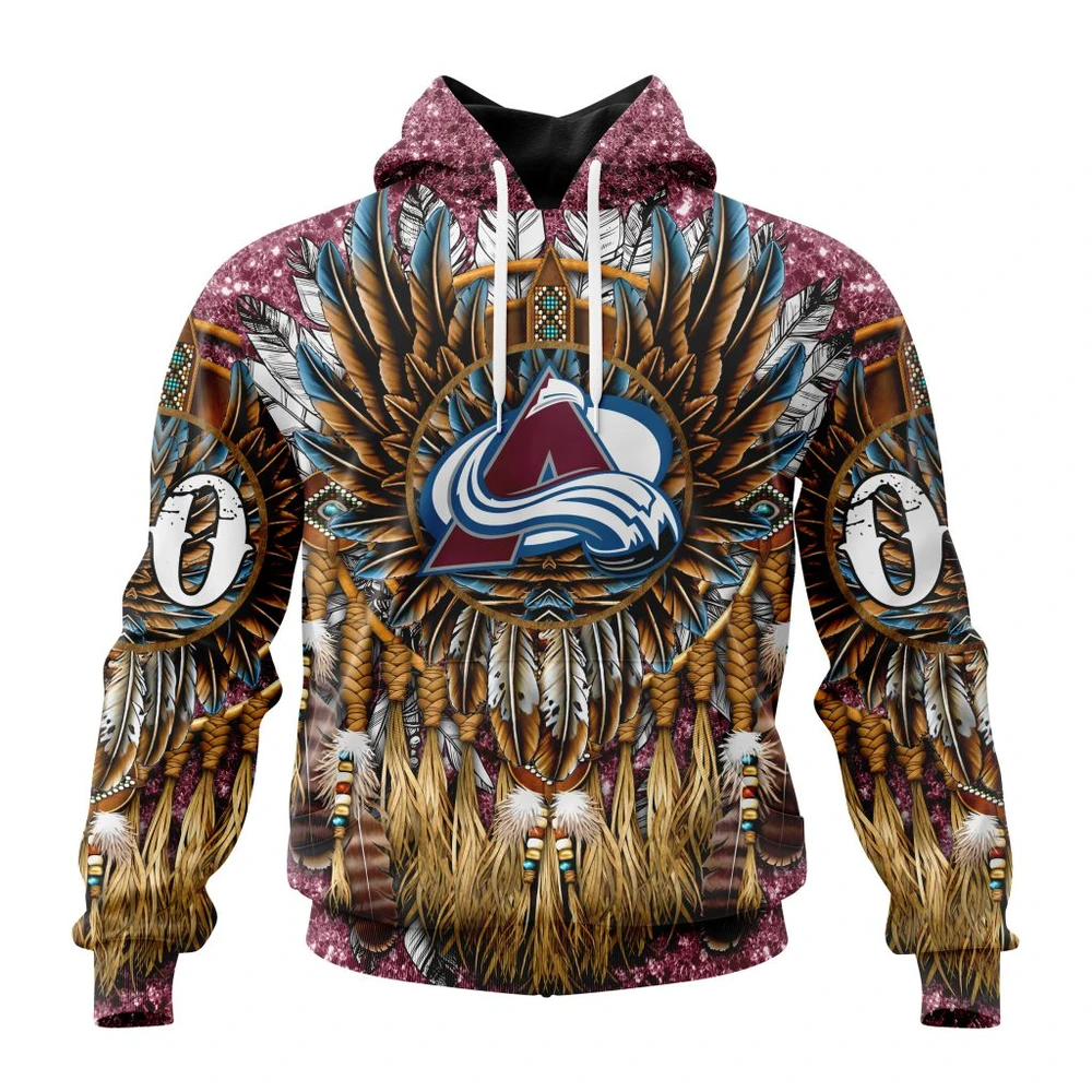 Hoodie NHL Colorado Avalanche Special Native Costume Design St2201 QTNHL080524A2749HD