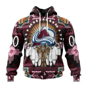 Hoodie NHL Colorado Avalanche Special Native Costume Design St2202 QTNHL080524A2692HD
