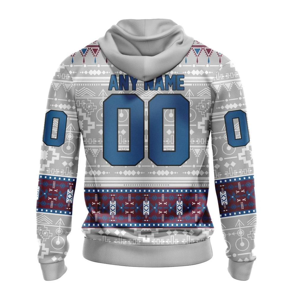 Hoodie NHL Colorado Avalanche Special Native Design St2302 QTNHL080524A2068HD - Image 2