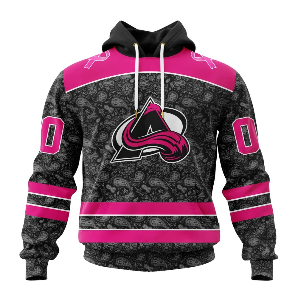 Hoodie NHL Colorado Avalanche Special Pink In The Rink Fight Breast Cancer St2301 QTNHL080524A2092HD