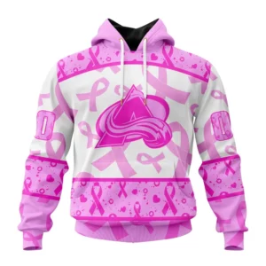 Hoodie NHL Colorado Avalanche Special Pink October Breast Cancer Awareness Month St2302 QTNHL080524A1874HD