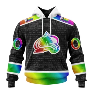 Hoodie NHL Colorado Avalanche Special Pride Design Hockey Is For Everyone QTNHL080524A2721HD