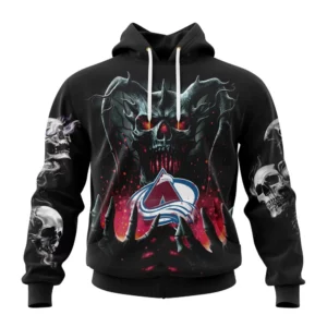 Hoodie NHL Colorado Avalanche Special Skull Art Design St2301 QTNHL080524A1226HD
