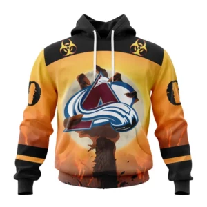 Hoodie NHL Colorado Avalanche Special Zombie Design For Halloween St2305 QTNHL080524A1949HD