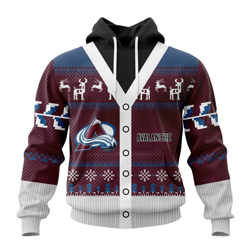 Hoodie NHL Colorado Avalanche, Specialized Chrismas Season QTNHL080524A2806HD