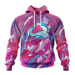 Hoodie NHL Colorado Avalanche, Specialized Design I Pink I Can! Fearless Again Breast Cancer QTNHL080524A3576HD