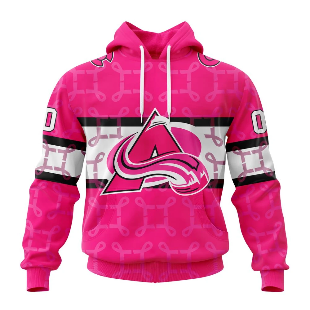 Hoodie NHL Colorado Avalanche, Specialized Design I Pink I Can! In October We Wear Pink Breast Cancer QTNHL080524A3629HD