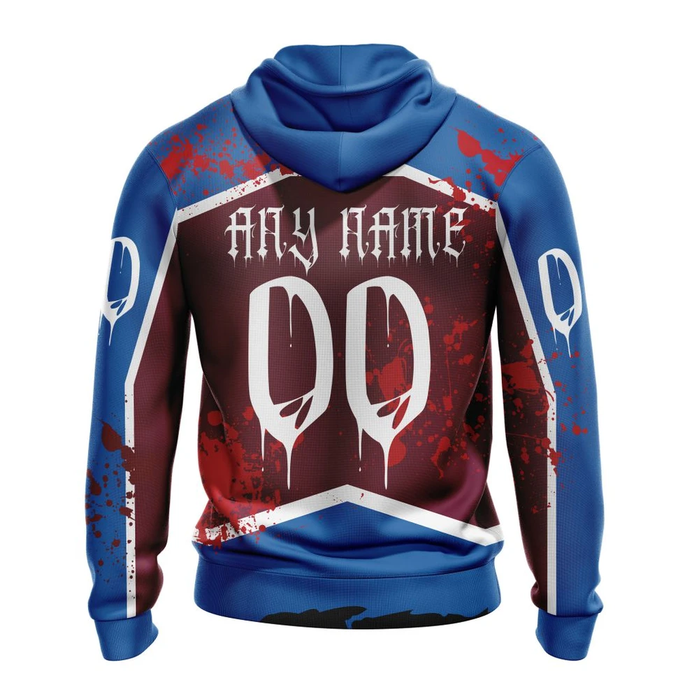 Hoodie NHL Colorado Avalanche, Specialized Design Jersey With Your Ribs For Halloween QTNHL080524A3516HD - Image 2