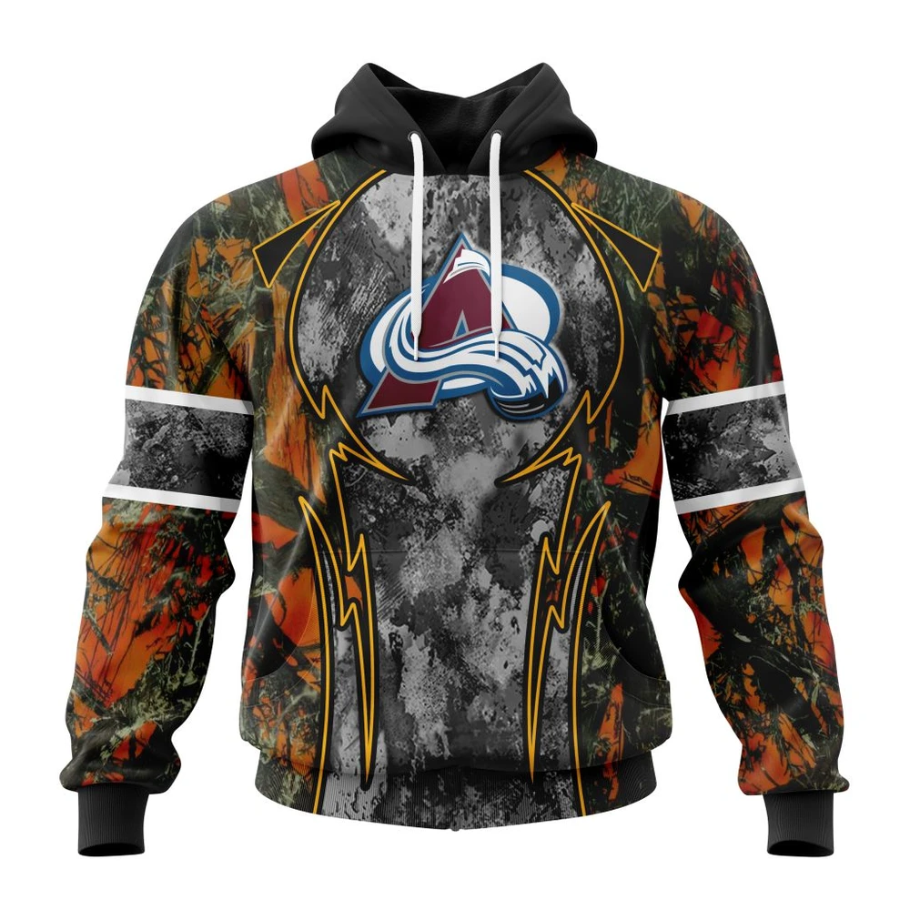 Hoodie NHL Colorado Avalanche, Specialized Design Wih Camo Concepts For Hungting In Forest QTNHL080524A3660HD