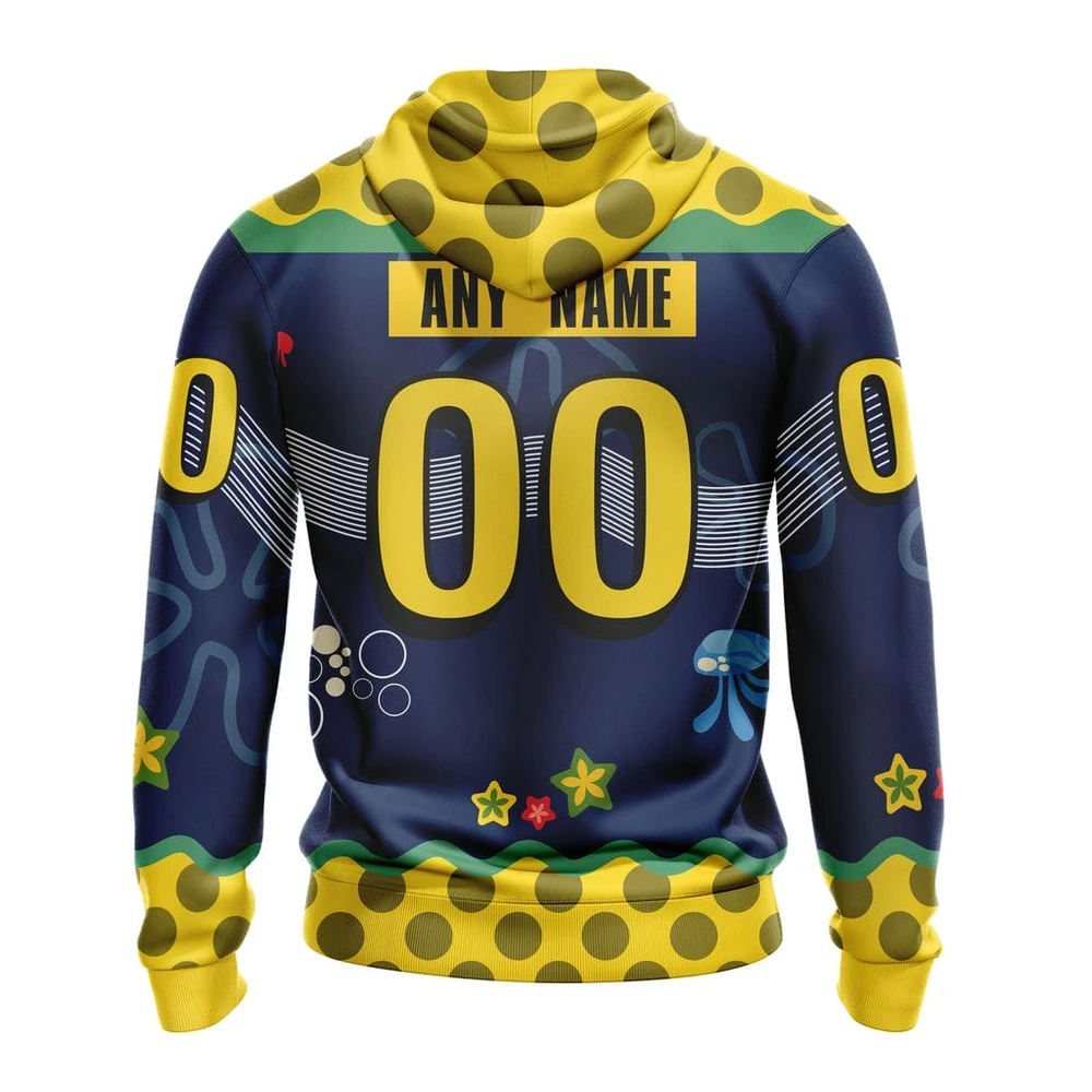 Hoodie NHL Colorado Avalanche, Specialized Jersey With Spongebob QTNHL080524A3332HD - Image 2