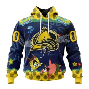 Hoodie NHL Colorado Avalanche, Specialized Jersey With Spongebob QTNHL080524A3332HD