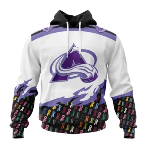Hoodie NHL Colorado Avalanche, Specialized Kits In October We Stand Together We Can Beat Cancer QTNHL080524A3426HD
