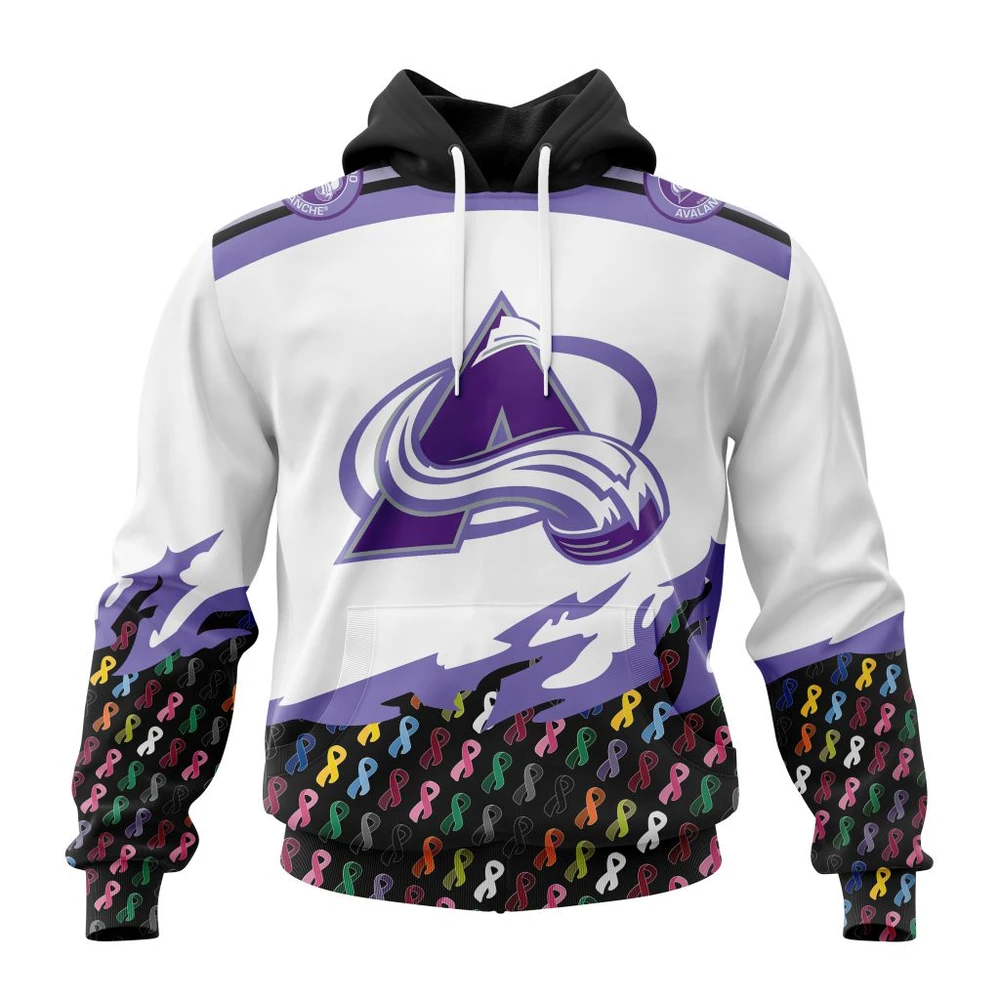 Hoodie NHL Colorado Avalanche, Specialized Kits In October We Stand Together We Can Beat Cancer QTNHL080524A3426HD