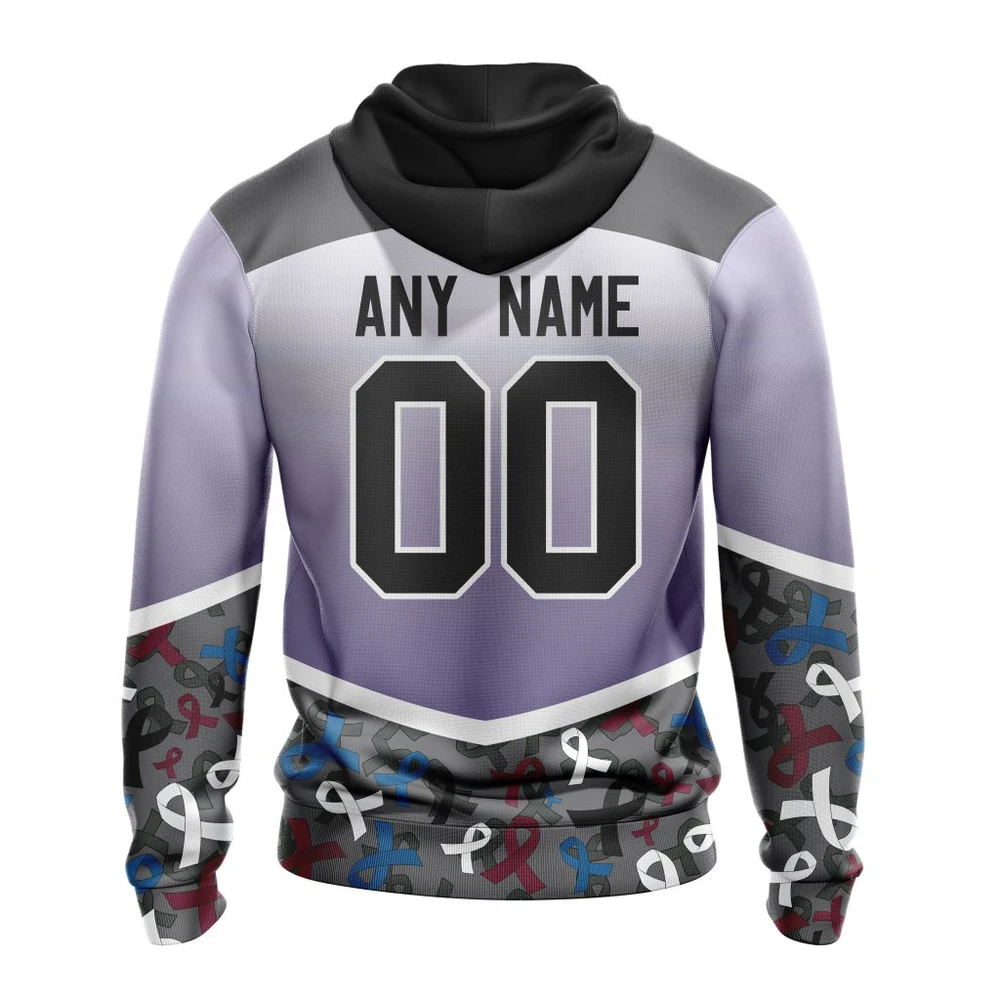 Hoodie NHL Colorado Avalanche, Specialized Sport Fights Again All Cancer V0122 QTNHL080524A3369HD - Image 2
