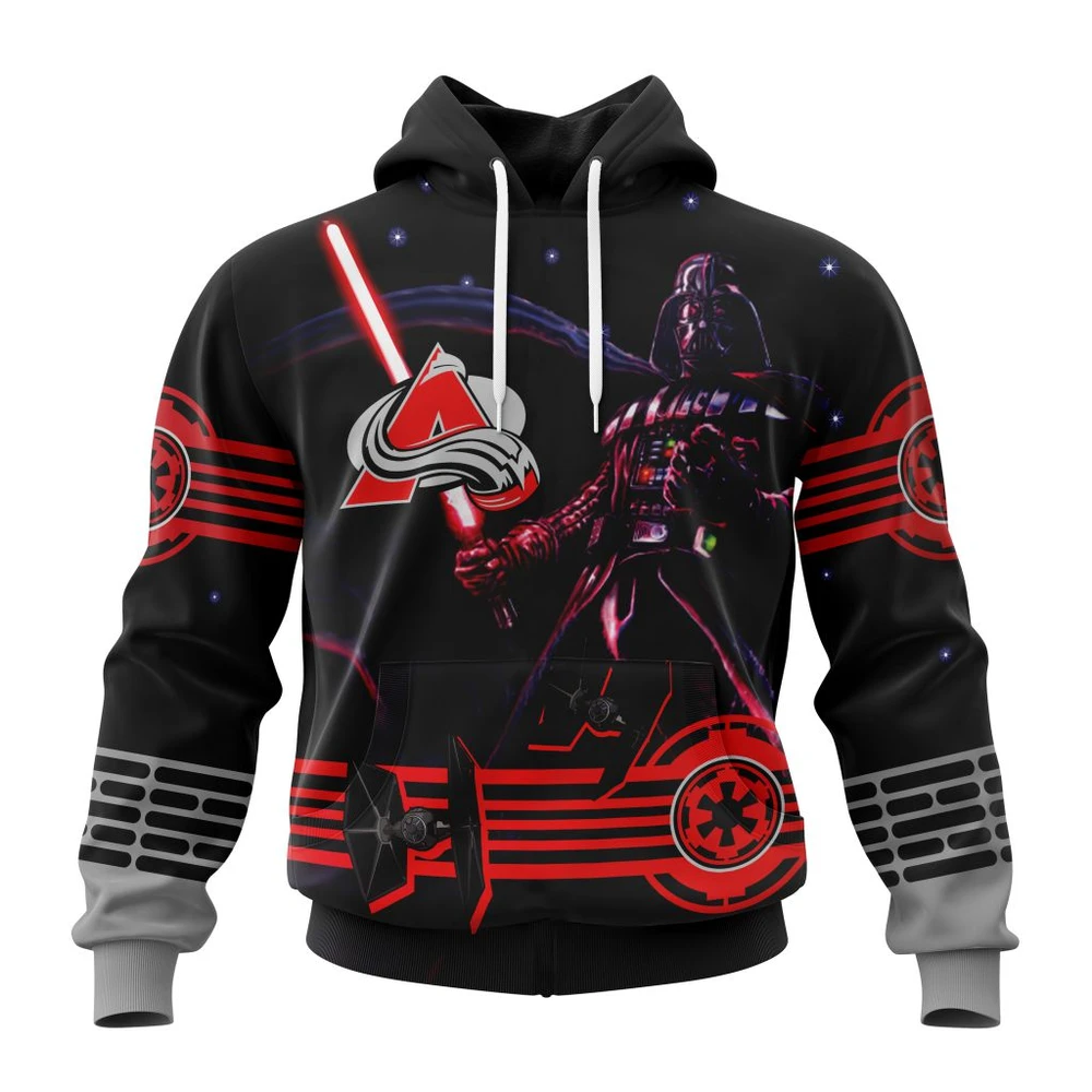Hoodie NHL Colorado Avalanche, Specialized Starwar Darth Vader Version Jersey QTNHL080524A3185HD