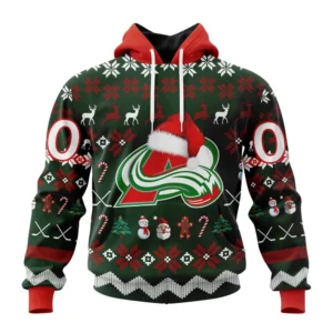 Hoodie NHL Colorado Avalanche, Specialized Unisex Christmas Is Coming QTNHL080524A2944HD