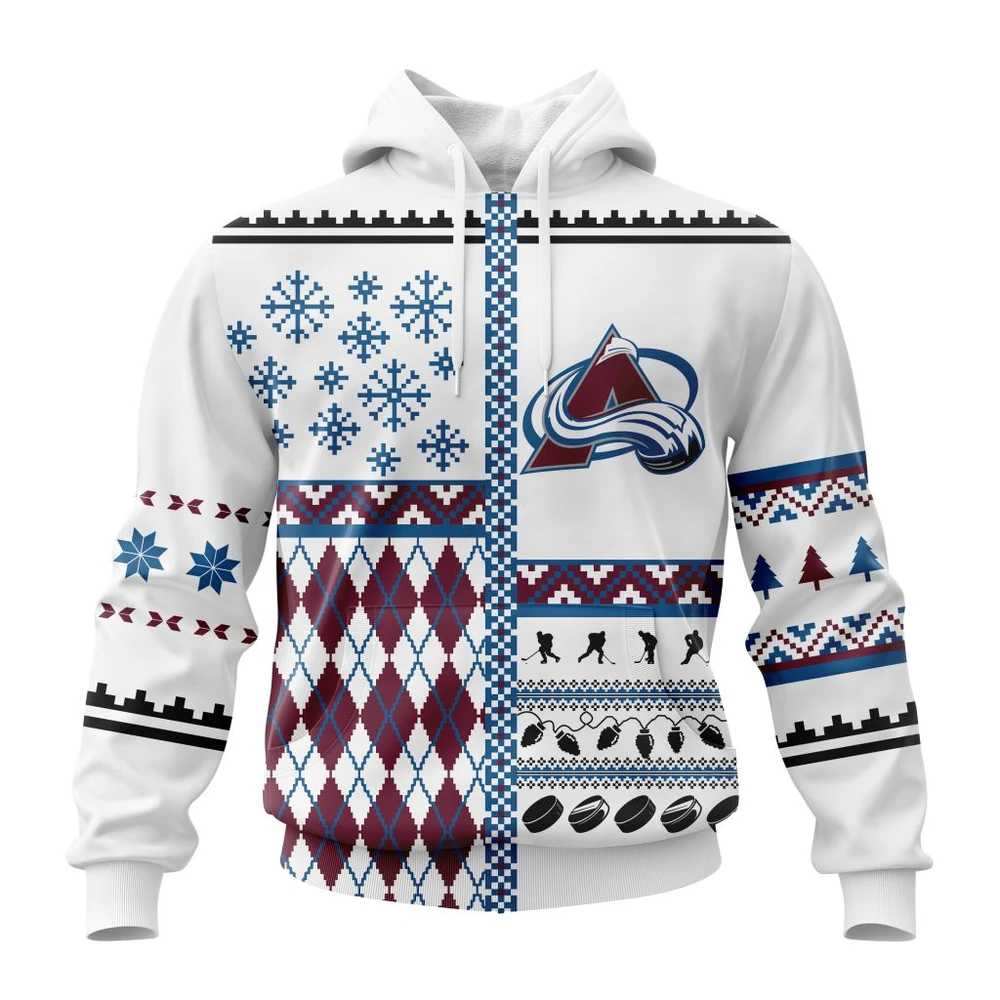 Hoodie NHL Colorado Avalanche, Specialized Unisex Christmas Is Coming V01 QTNHL080524A2920HD
