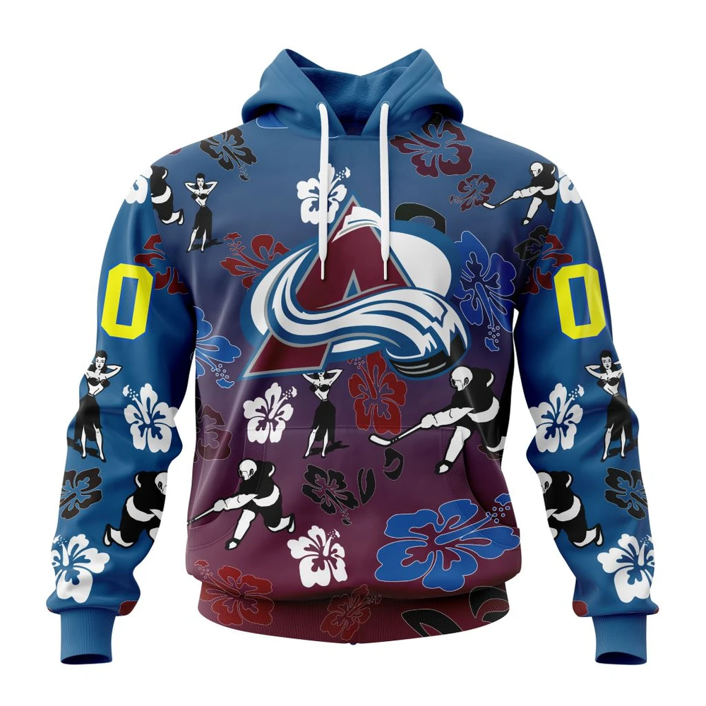 Hoodie NHL Colorado Avalanche X Hawaii Specialized Design For Hawaiia V0122 QTNHL080524A3804HD