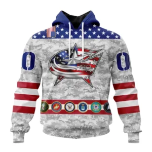 Hoodie NHL Columbus Blue Jackets Armed Forces Appreciation St2201 QTNHL080524A2775HD