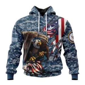 Hoodie NHL Columbus Blue Jackets Honor Us Navy Veterans St2202 QTNHL080524A3158HD