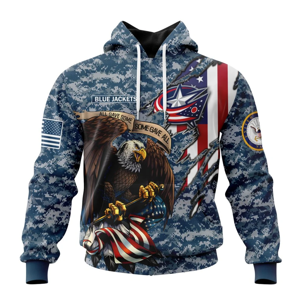 Hoodie NHL Columbus Blue Jackets Honor Us Navy Veterans St2202 QTNHL080524A3158HD