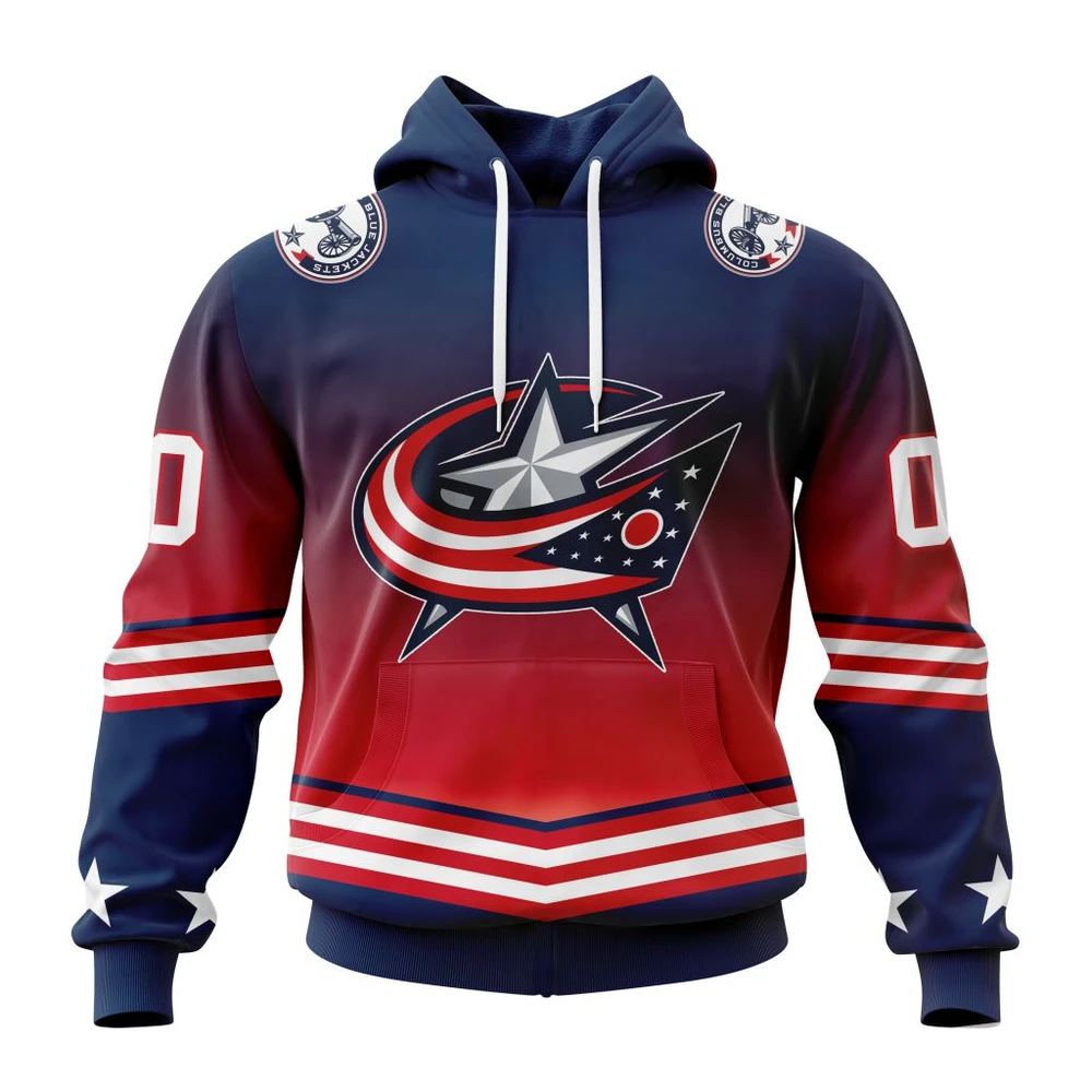 Hoodie NHL Columbus Blue Jackets Personalize Gradient Series Concept St2301 QTNHL080524A1356HD