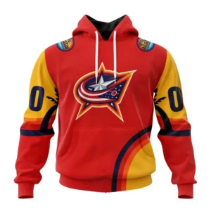 Hoodie NHL Columbus Blue Jackets Special All-Star Game Design With Florida Sunset QTNHL080524A2604HD