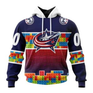 Hoodie NHL Columbus Blue Jackets Special Autism Awareness Design V2301 QTNHL080524A2248HD