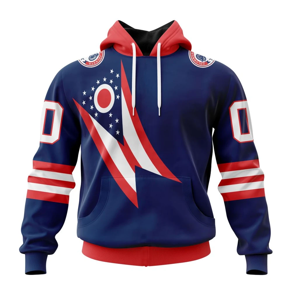 Hoodie NHL Columbus Blue Jackets Special City Connect Design St2402 QTNHL080524A876HD