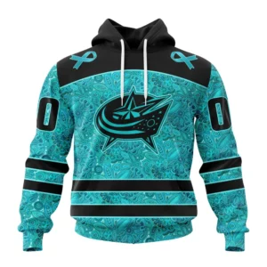 Hoodie NHL Columbus Blue Jackets Special Design Fight Ovarian Cancer St2201 QTNHL080524A2428HD