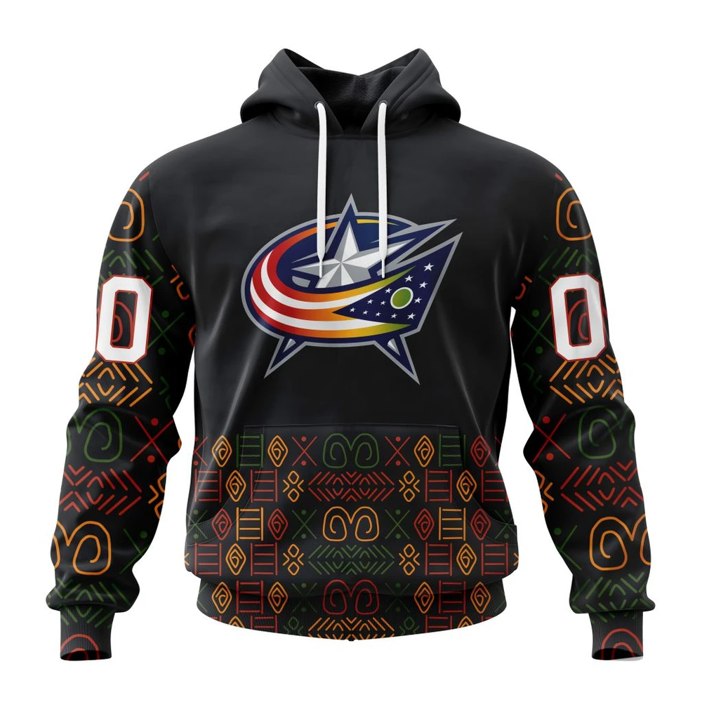 Hoodie NHL Columbus Blue Jackets Special Design For Black History Month St2401 QTNHL080524A1068HD