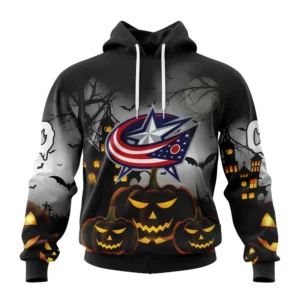 Hoodie NHL Columbus Blue Jackets Special Design For Halloween St2302 QTNHL080524A2005HD
