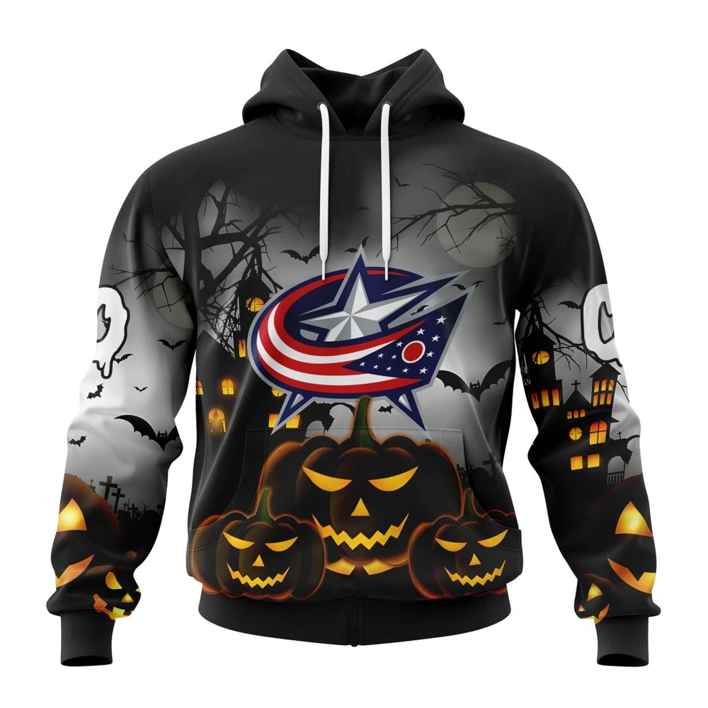 Hoodie NHL Columbus Blue Jackets Special Design For Halloween St2302 QTNHL080524A2005HD