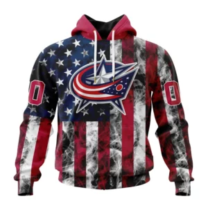 Hoodie NHL Columbus Blue Jackets Special Design For Independence Day The Fourth Of July St2401 QTNHL080524A498HD