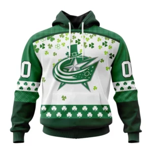Hoodie NHL Columbus Blue Jackets Special Design For St. Patrick Day St2401 QTNHL080524A1255HD