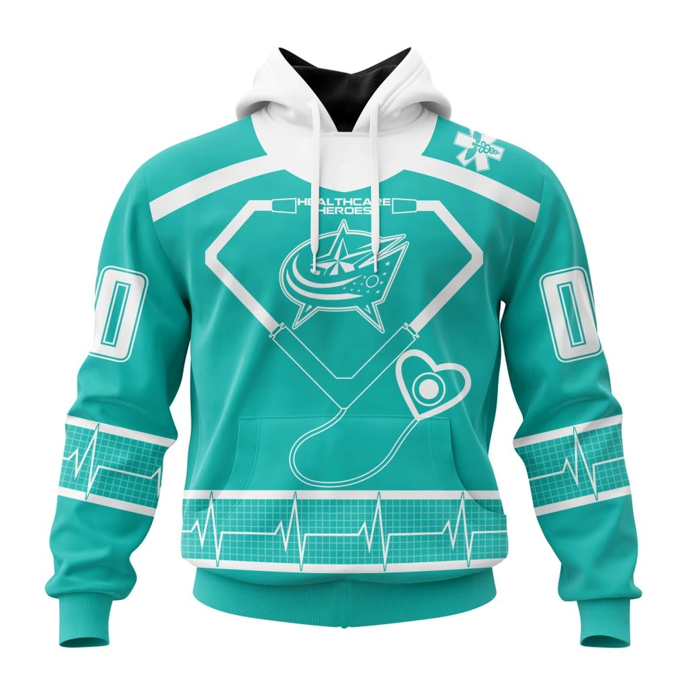 Hoodie NHL Columbus Blue Jackets Special Design Honoring Healthcare Heroes St2301 QTNHL080524A2309HD